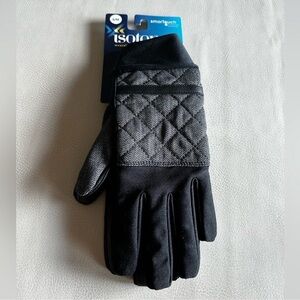 Isotoner black and gray smart touch gloves Size Small/Medium made in France